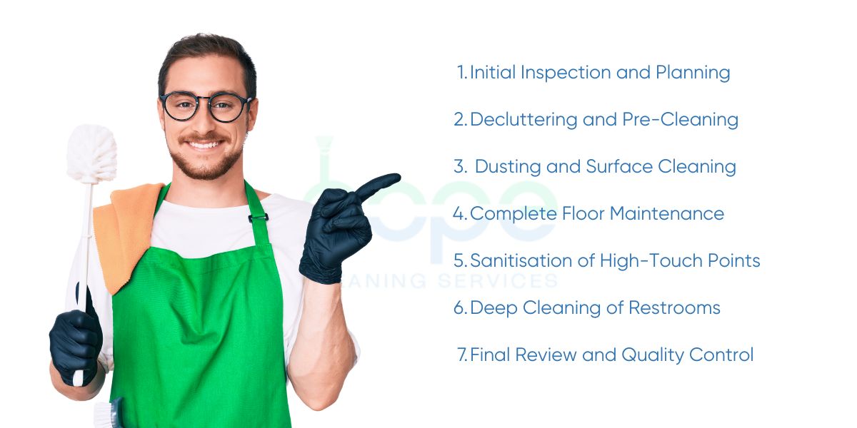 commercial cleaning steps